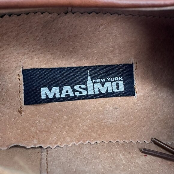 NWOT Masimo NY  Men\'s Faux Leather Lace Oxford Dress Shoes, Size 13, Saddle Tan main image 11